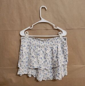 Blue Floral No Boundaries Mini Skirt